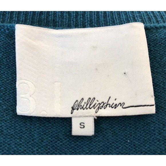 3.1 Phillip Lim Teal Gray Cashmere  Jumper Sweater Dress Tunic  Sz Small - Picture 4 of 5